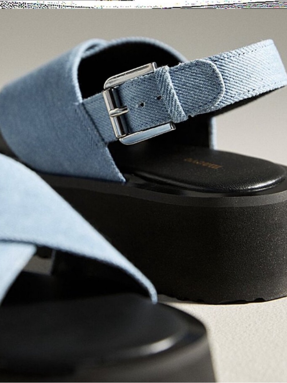 Anthropologie Maeve Platform Chrissy Sandal Blue Size 6-6.5(37) NWOB - Picture 7 of 13